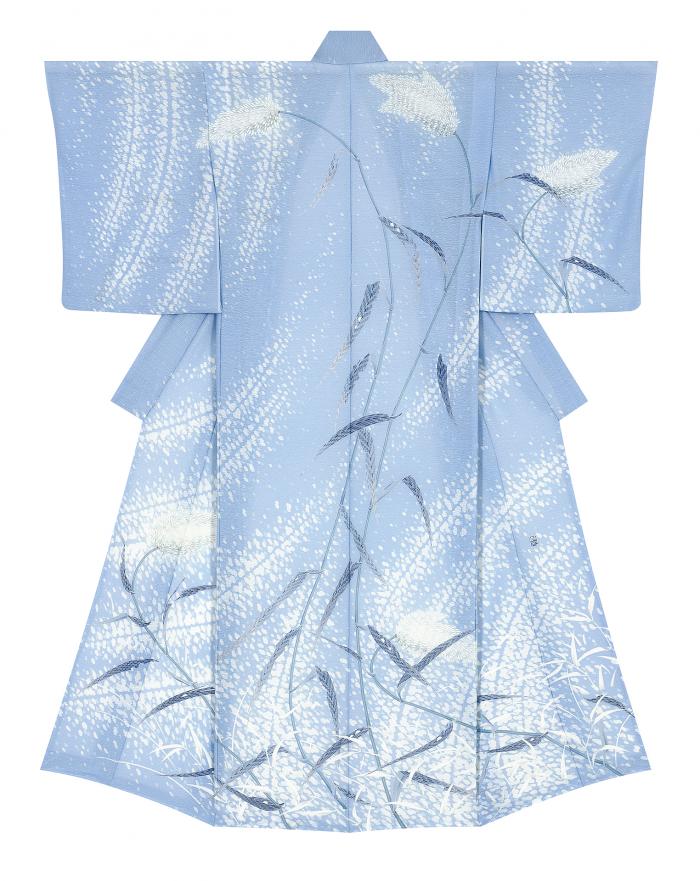 友禅訪問着「湖畔涼風」