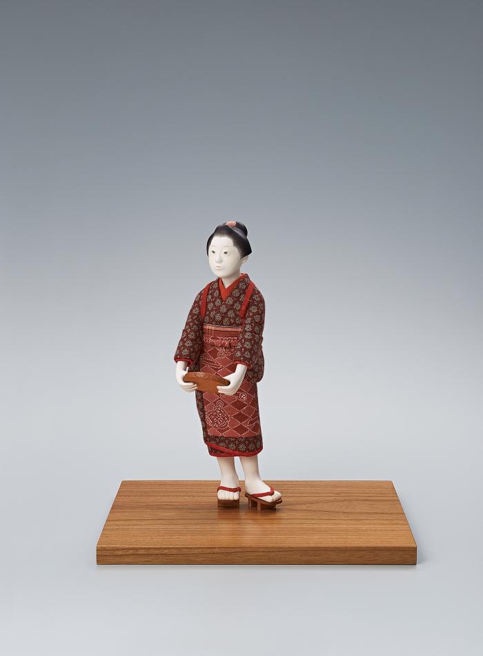 木芯桐塑木目込「冬青空」