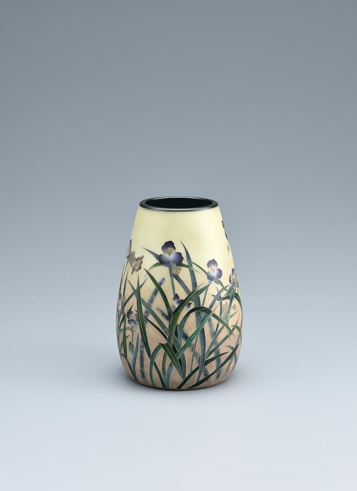 有線七宝花瓶「朝露のころ」