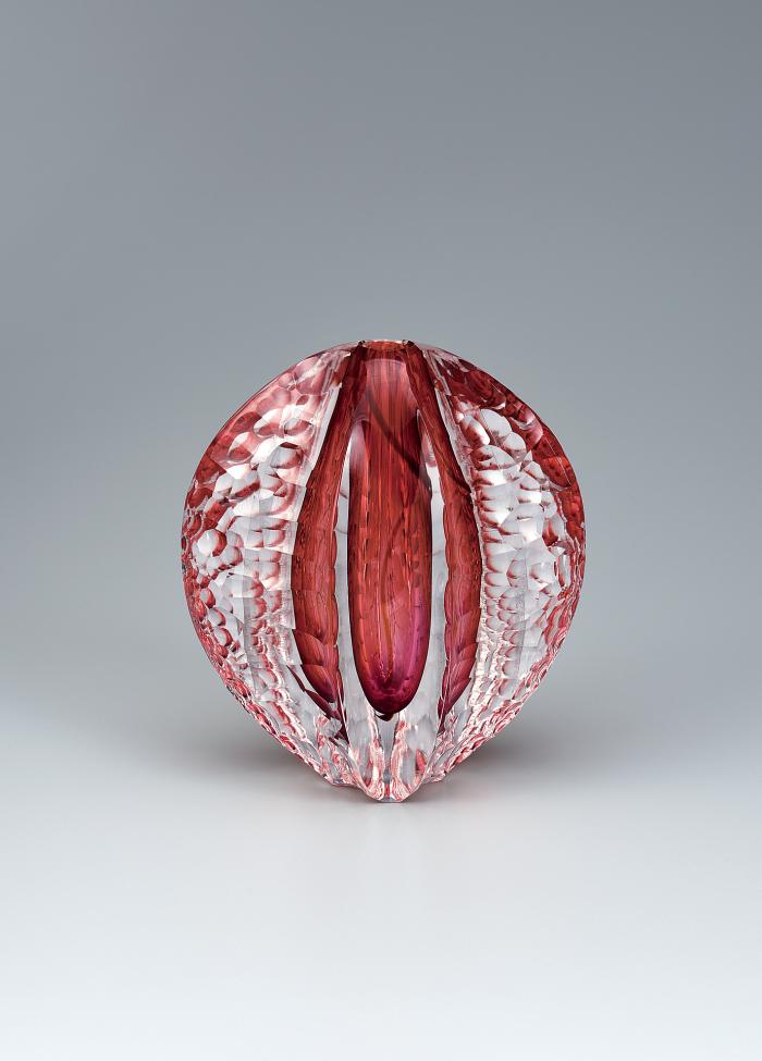 硝子花器「湖陽」