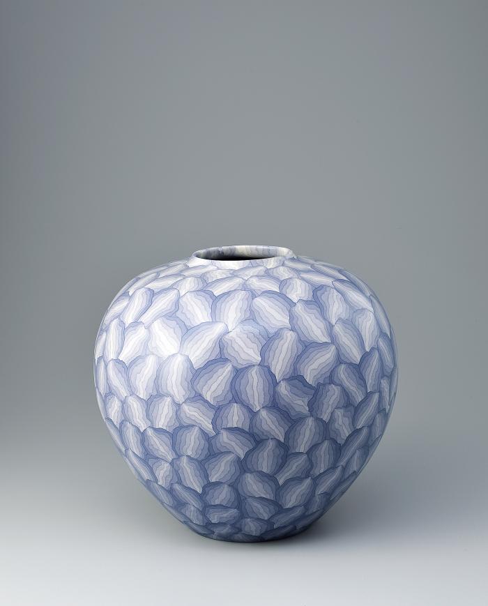 椋灰釉練上大壺