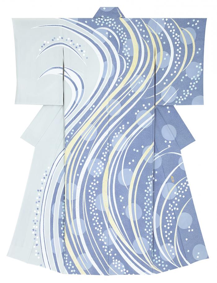 友禅訪問着「水泡」