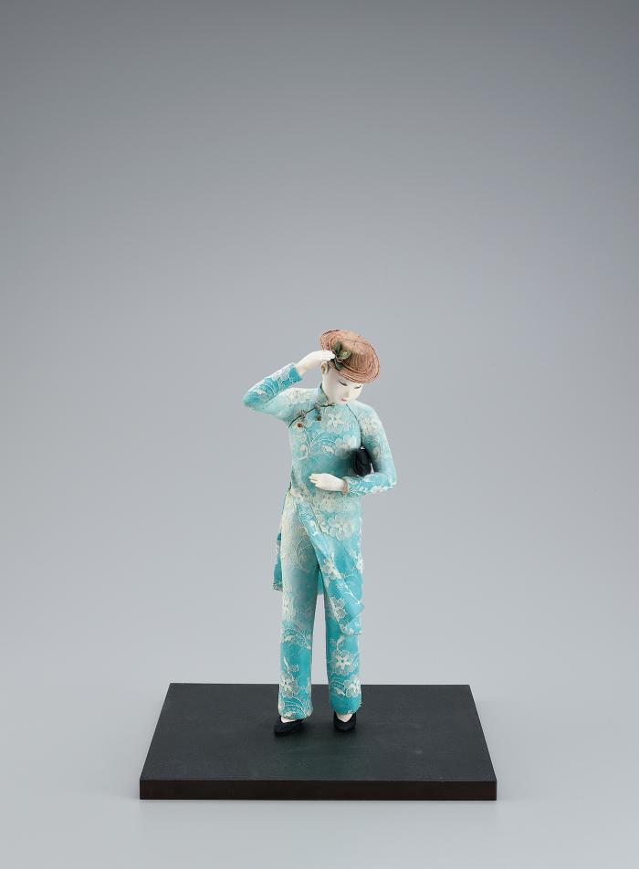 木芯桐塑木目込「風」