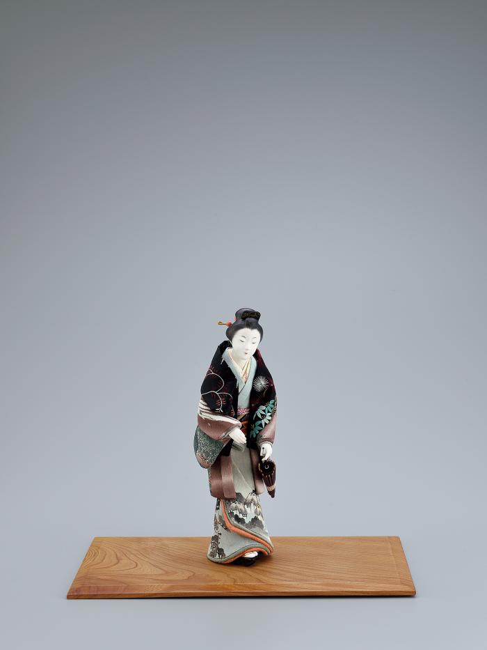 木芯桐塑木目込「余寒」