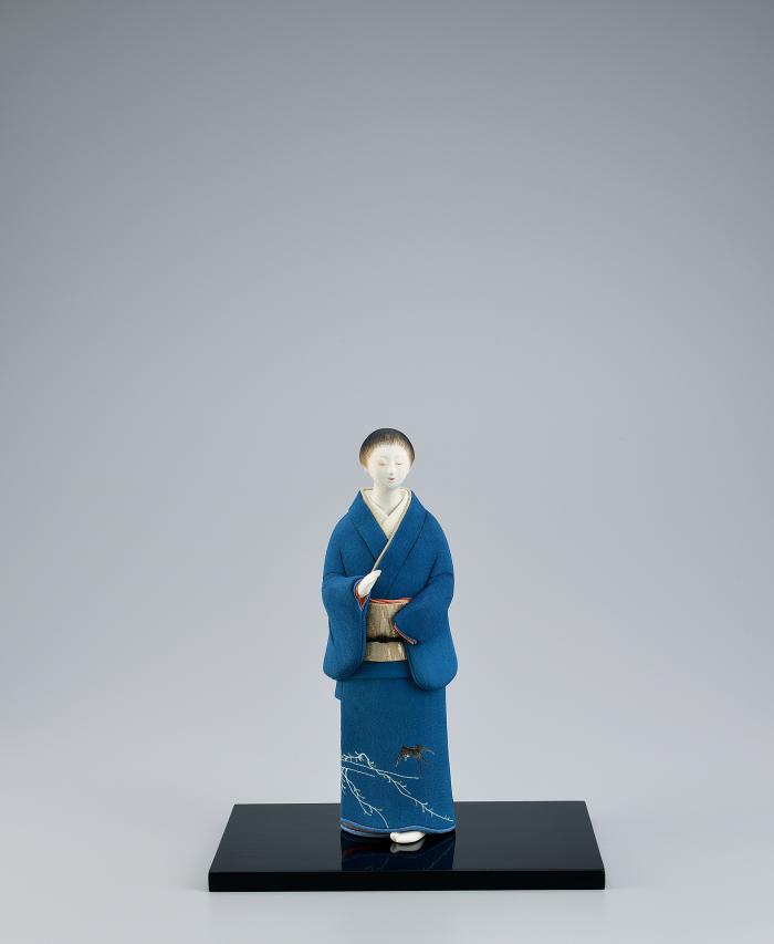 木芯桐塑木目込「春の風」