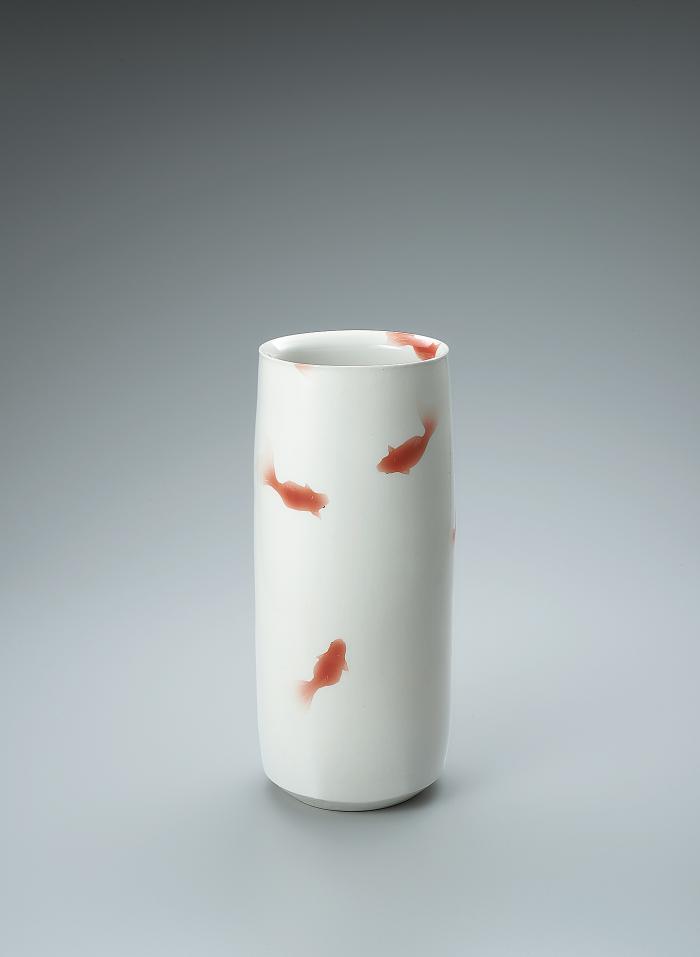 金魚文花器