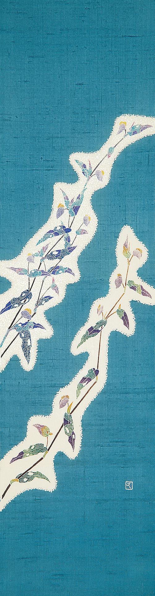 友禅名古屋帯「露草文」