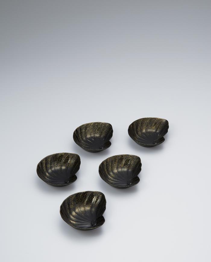 乾漆貝形組小皿「渚」