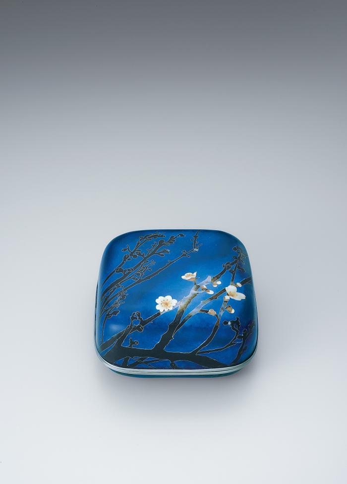 有線七宝蓋物「藍の刻」