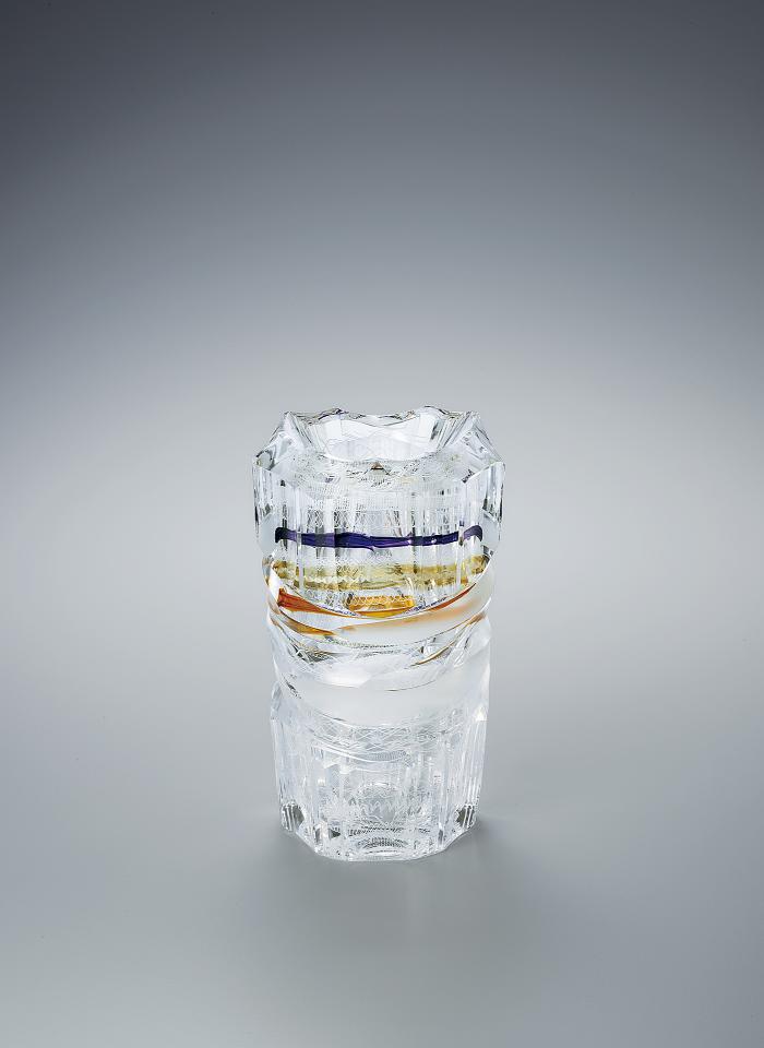 レース紋様硝子花器