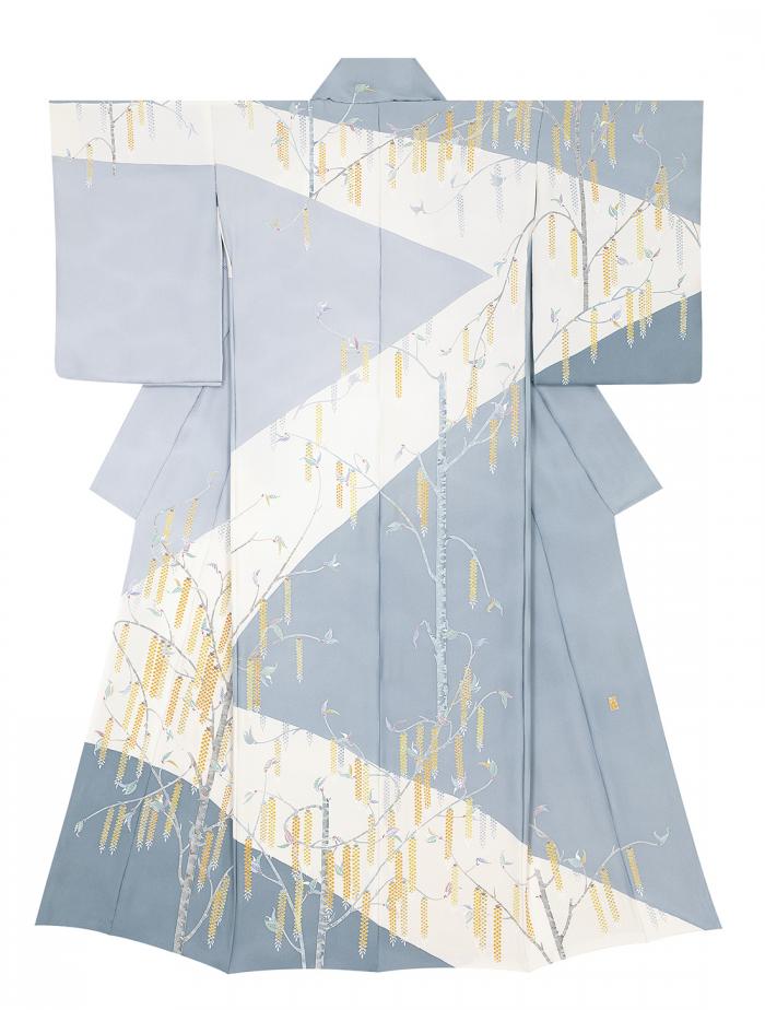 友禅訪問着「花簾」