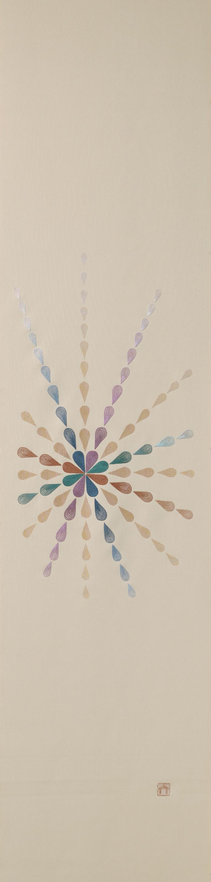 刺繡名古屋帯「行合の空」