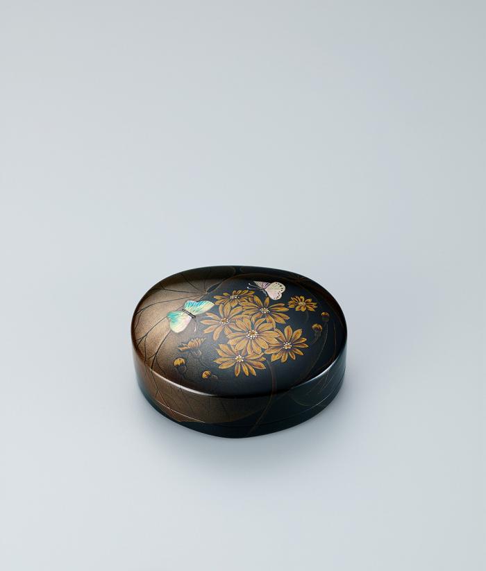 乾漆螺鈿蒔絵小筥「小春日和」