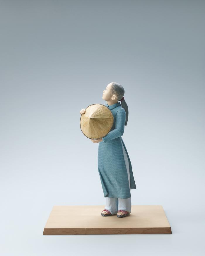 木彫木目込「虹」