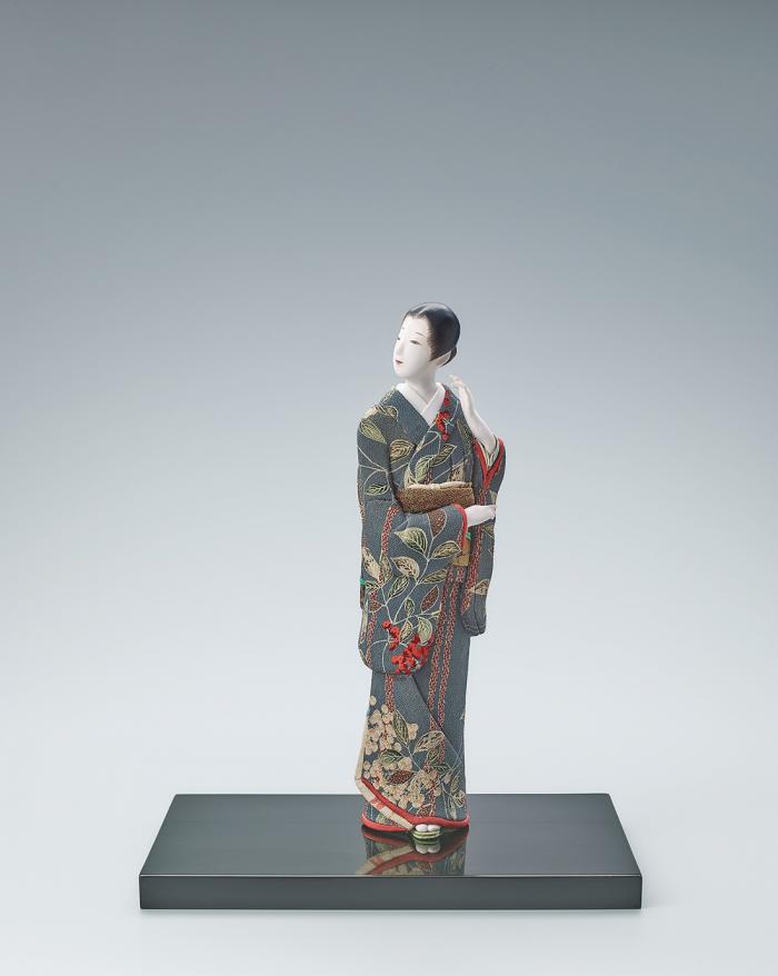 木芯桐塑木目込「秋さそう」