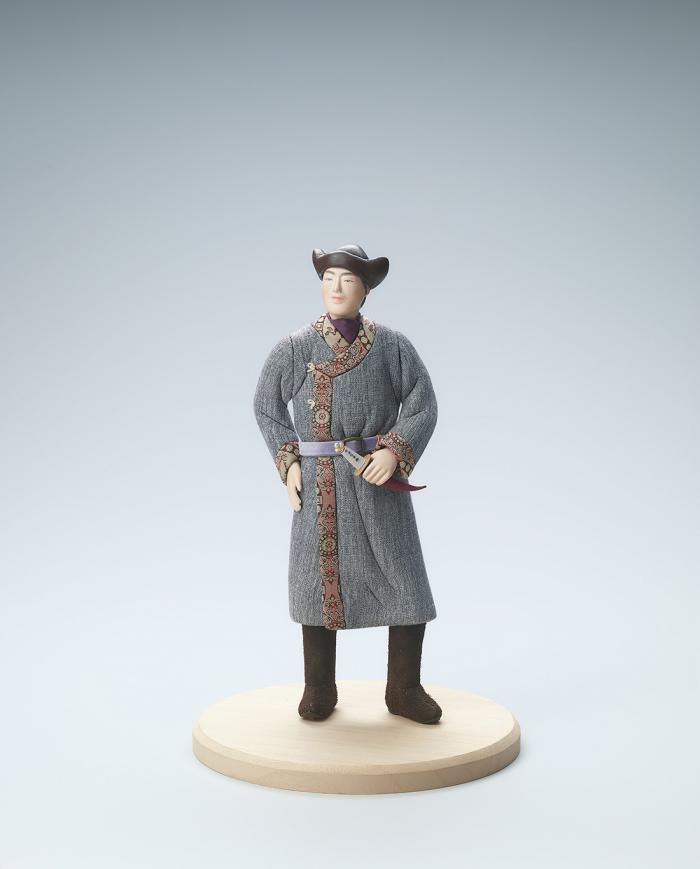 木芯桐塑木目込「志士勇姿」