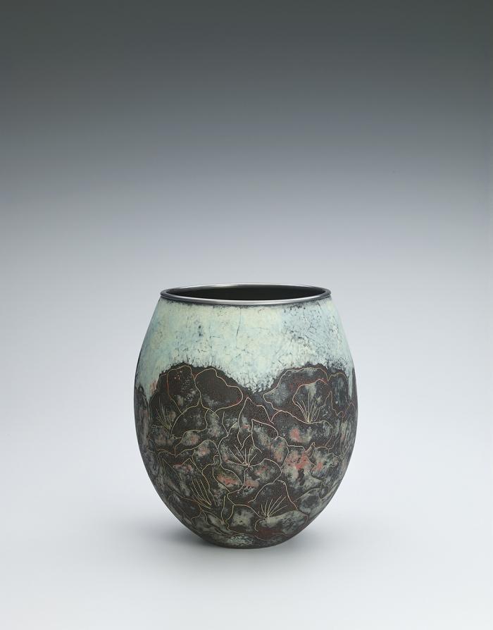 泥七宝花入「花あかり」