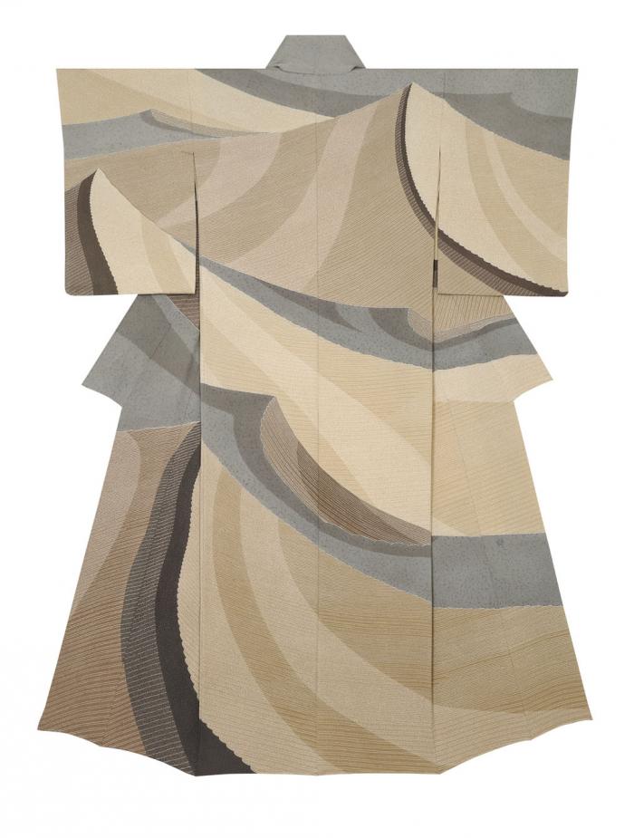 友禅訪問着「風動」