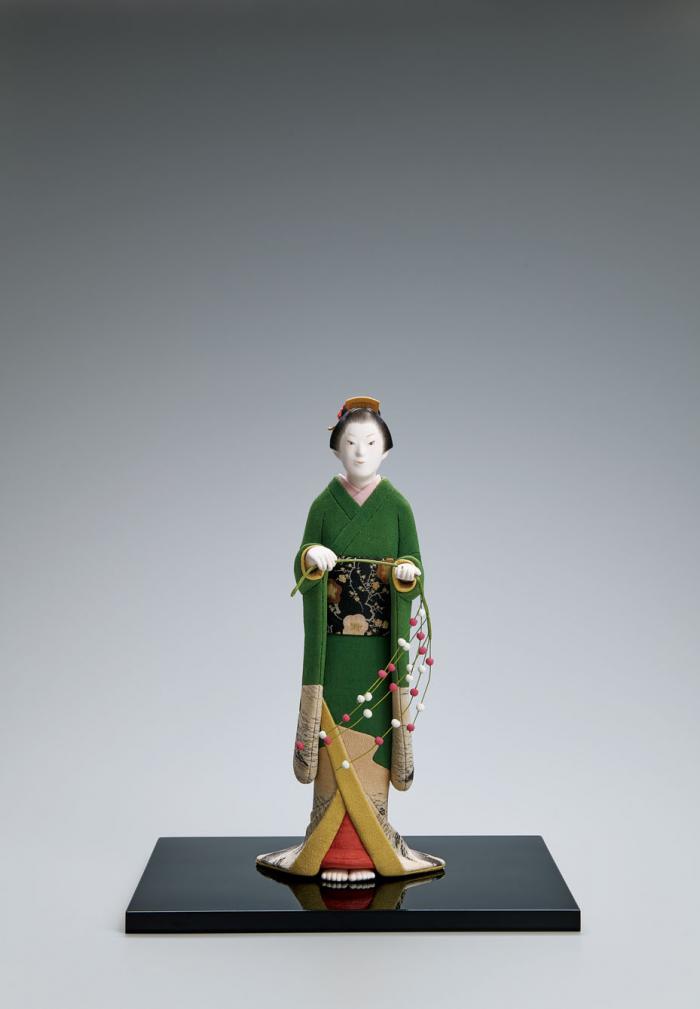 木芯桐塑木目込「春への祈り」