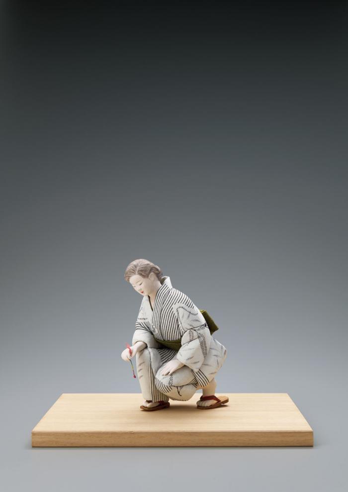 木芯桐塑木目込「散り菊」