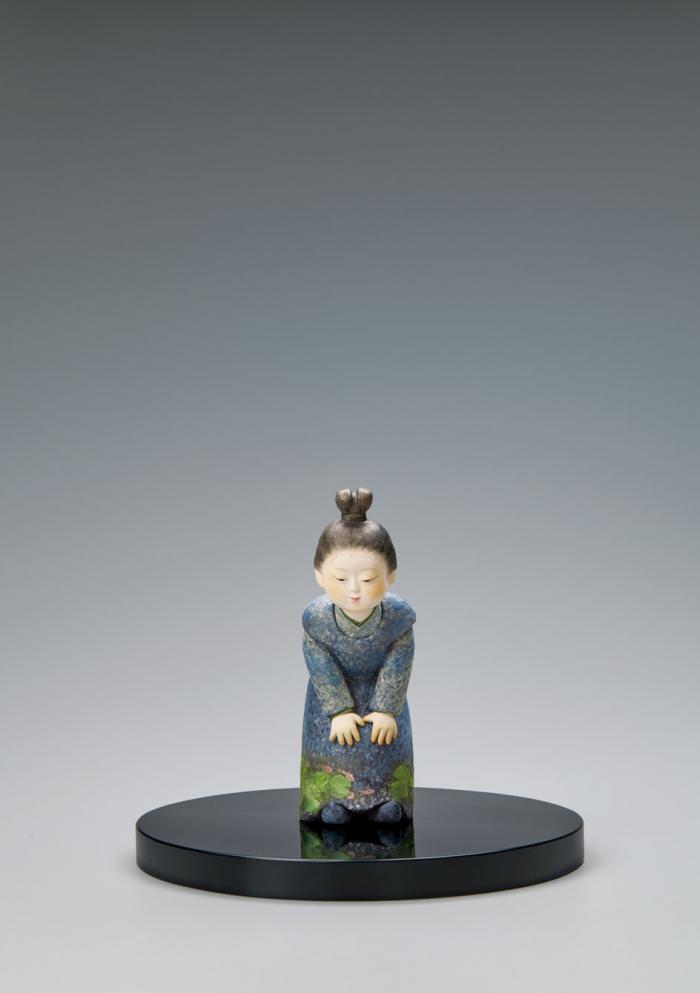 木彫和紙貼「小さき命の輝き」