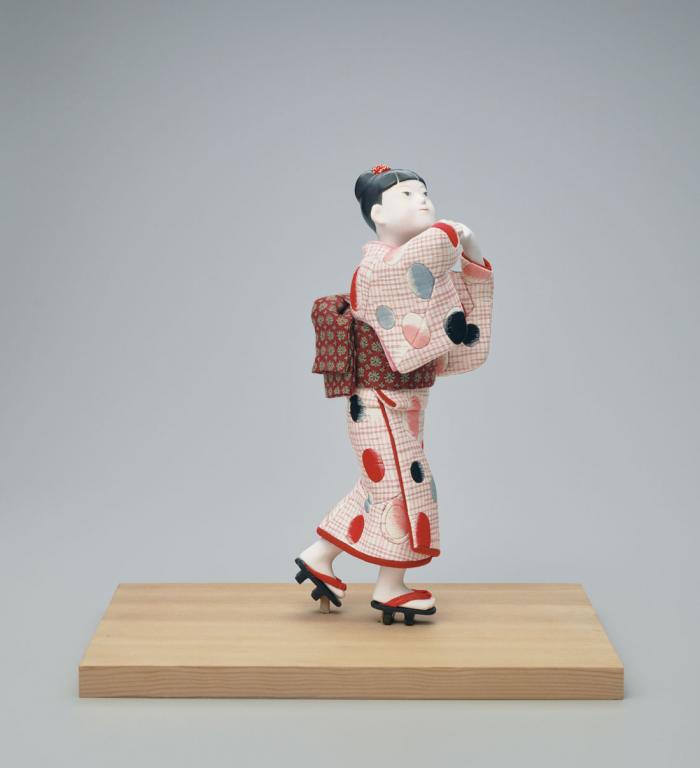 木芯桐塑木目込「明日へ」