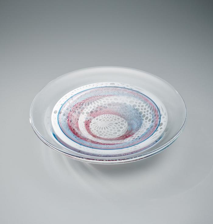 宙吹き皿「鱗」