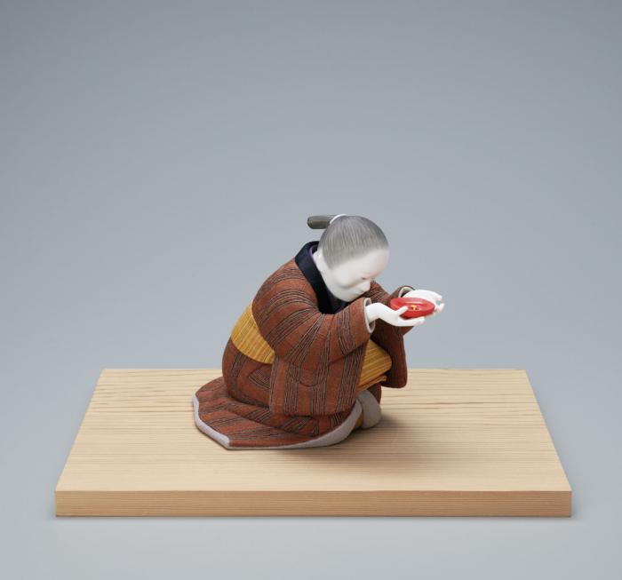 木芯桐塑木目込「長寿の願い」