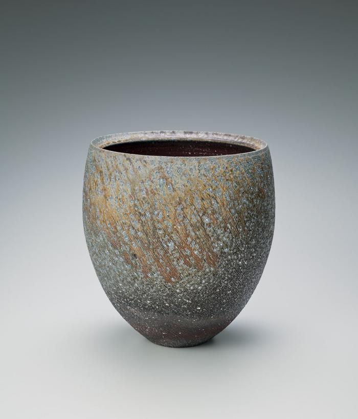 窯変広口花器