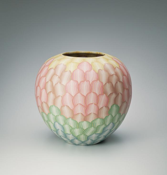 椋灰釉練上大壺