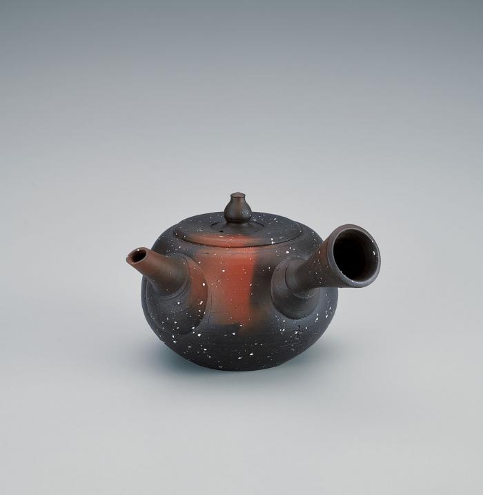 窯変斑文茶注