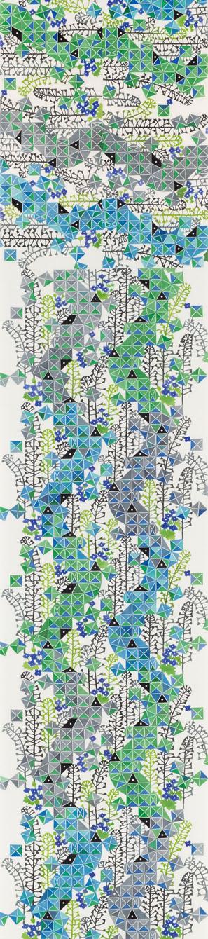 型絵染帯「積む刻」