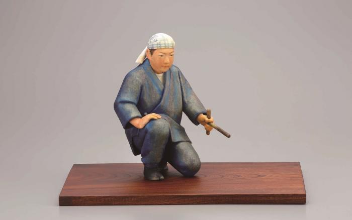 桐塑紙貼「気」