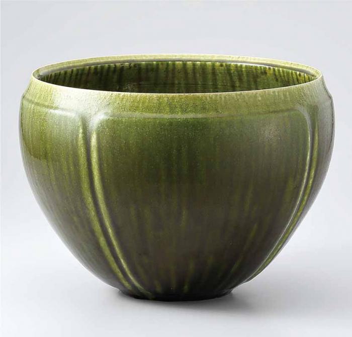 緑釉花器