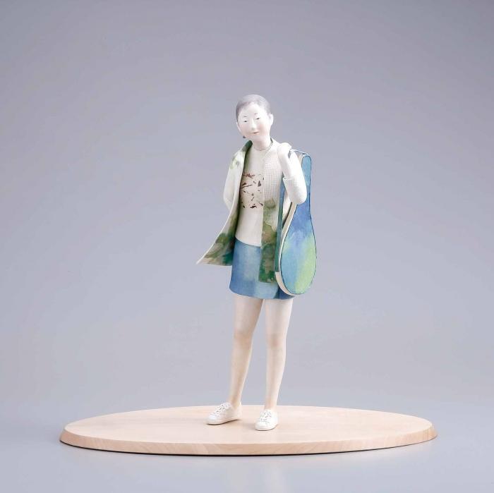 桐塑紙貼　「近き夏」