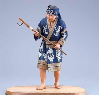 桐塑布紙貼「鮭送り」