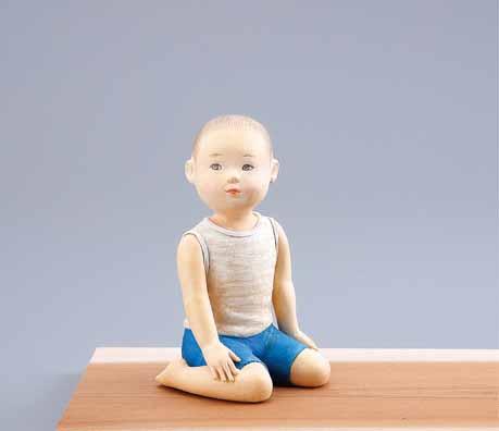 桐塑胡粉布紙貼「呼んだ？」