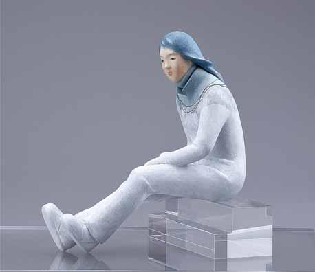 桐塑紙貼彩色「銀嶺」