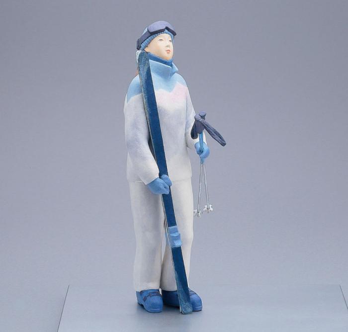 木芯桐塑紙貼「白馬三山」