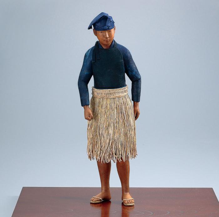 木芯桐塑紙貼「鮎の川」