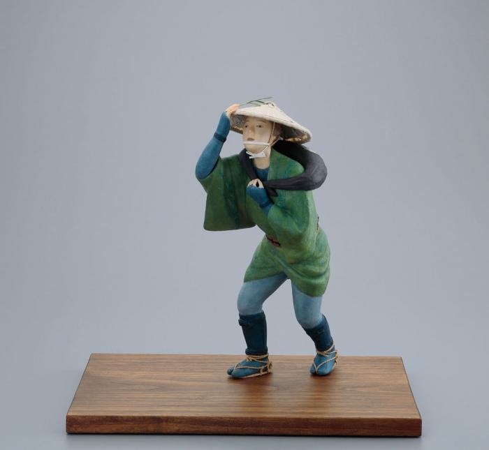 木芯桐塑紙貼彩色「笹鳴り」