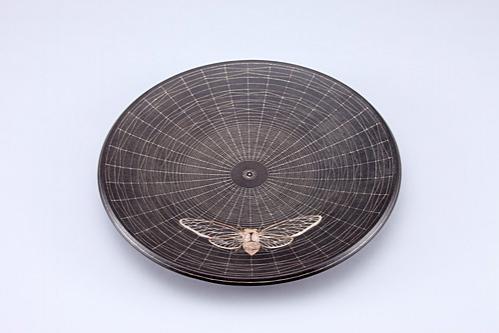 魚々子象嵌皿「晩夏」