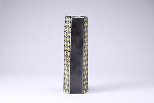 釉裏金銀彩花器