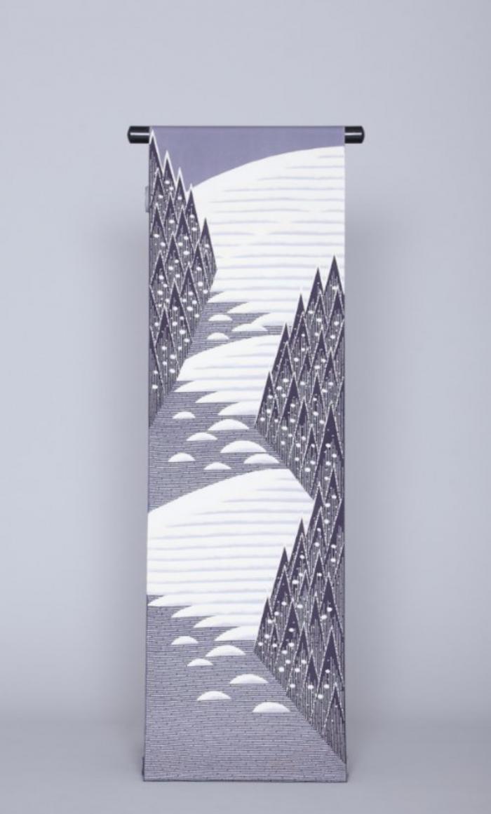 友禅帯「新雪」