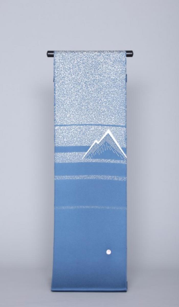 友禅染帯「青い山」