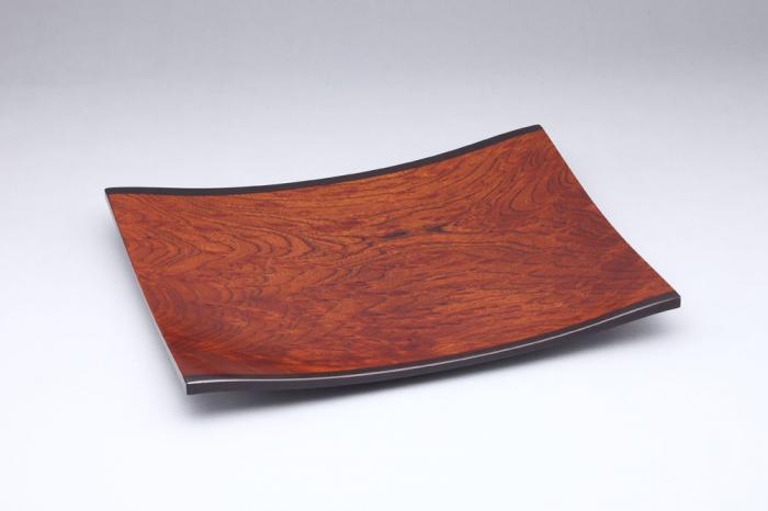 欅造針杢方盛器