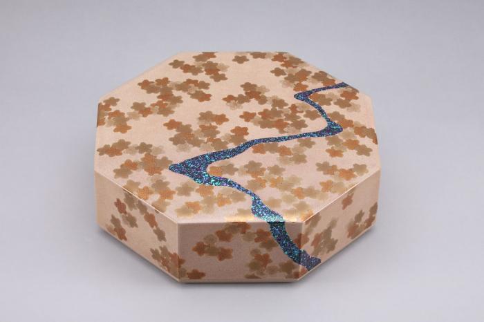 蒔絵八角箱「桜花爛漫」