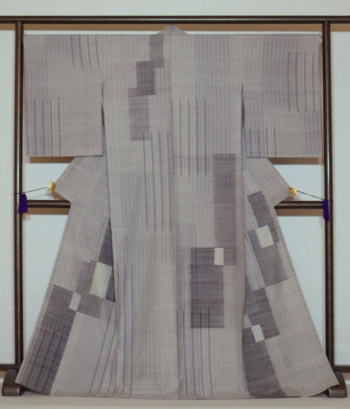 紬織着物「川霧」