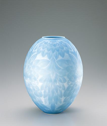 彩刻磁壺