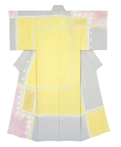 絞り染訪問着「花と陽の交游」